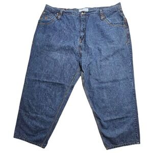 Rocawear Mens Baggy Jeans Size 52 Blue Denim Embroidered Y2K Hip Hop Streetwear